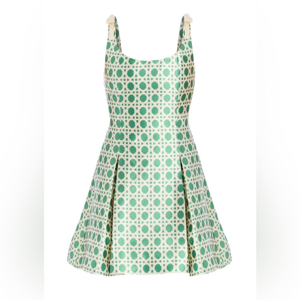 NWT Mestiza Sleeveless Green Patterned Mini Dress - Picture 12 of 12